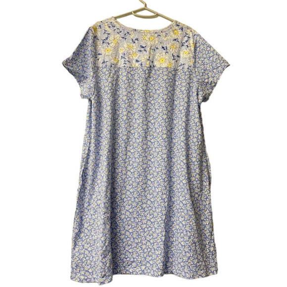NEW! Carole Hochman Meadow Floral 100% Cotton 2-Pack Sleepshirts 1X(BLUE) - Picture 11 of 12